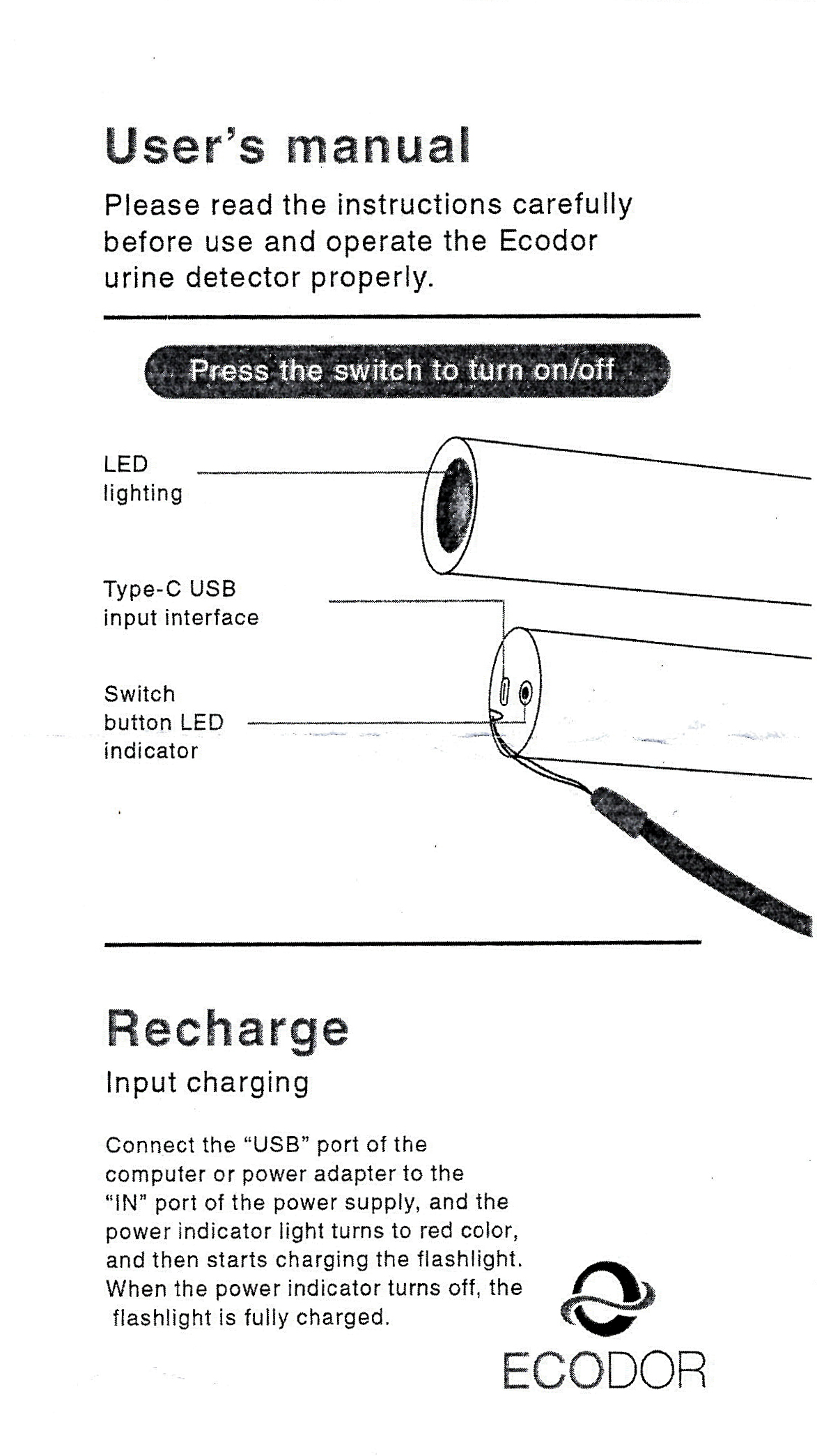 Ecodor detektor urina (Polnljiv) – Hitro in natančno zaznajte madeže urina - slika 5